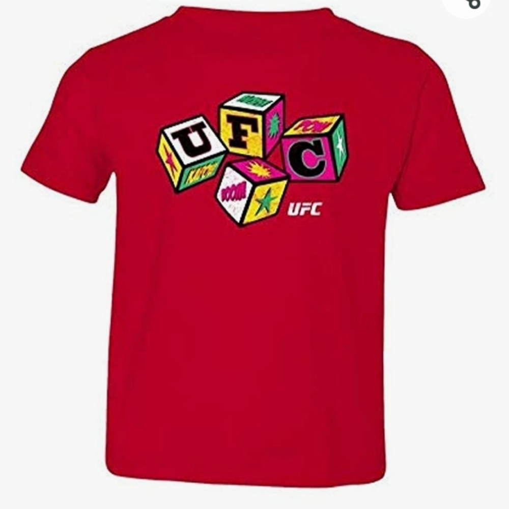 UFC Red Unisex Graphic Tee Shirt Size 2T